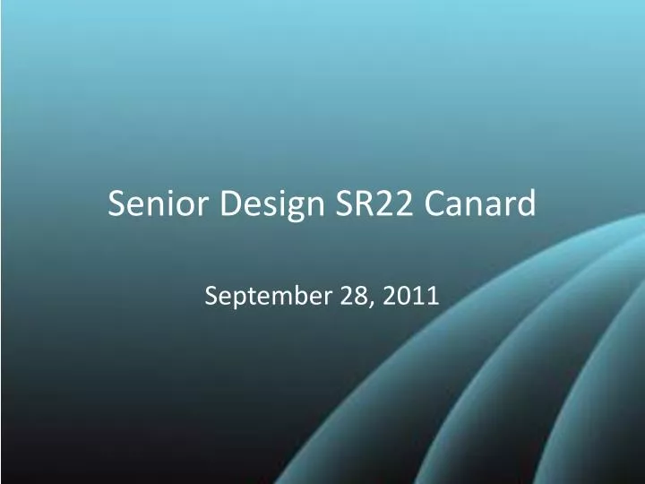senior design sr22 canard