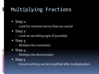 Multiplying Fractions