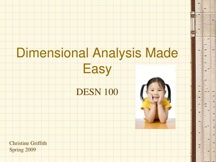 dimensional analysis made easy