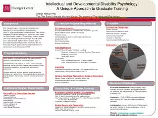 Intellectual and Developmental Disability Psychology: A Unique Approach to Graduate Training