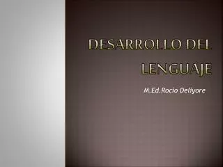 desarrollo del lenguaje
