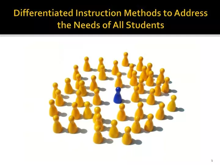 differentiated instruction methods to address the needs of all students