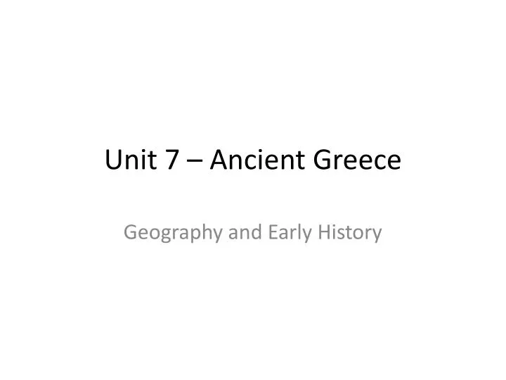 unit 7 ancient greece
