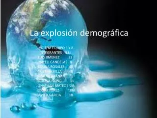 la explosi n demogr fica