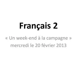 fran ais 2
