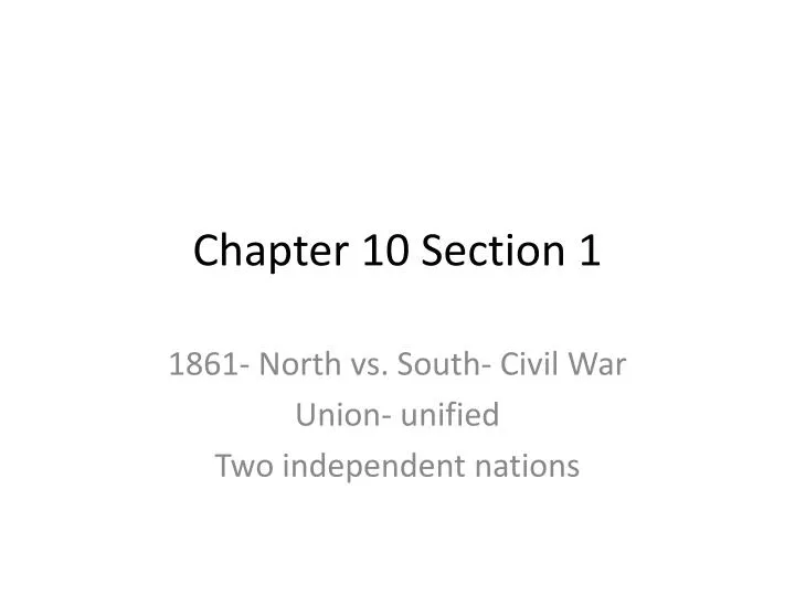 chapter 10 section 1