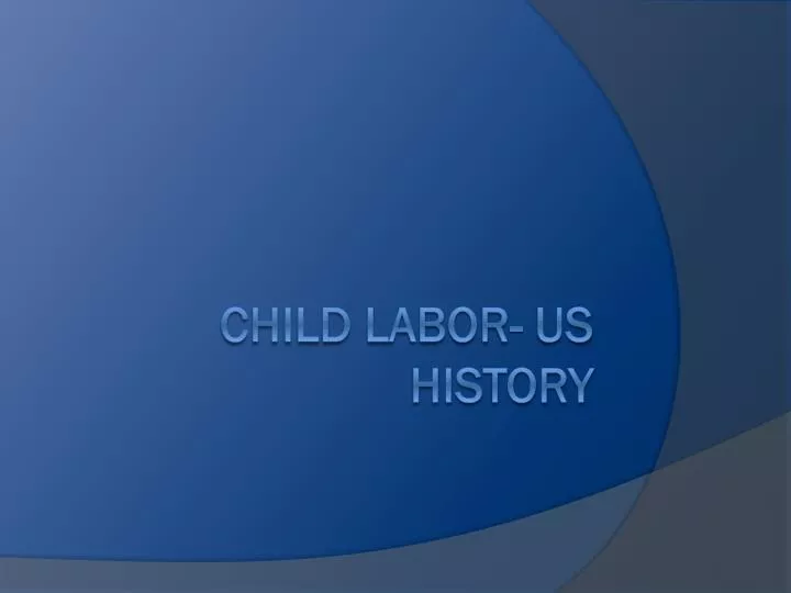 child labor us history