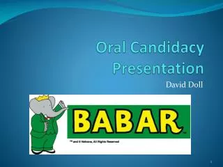 Oral Candidacy Presentation