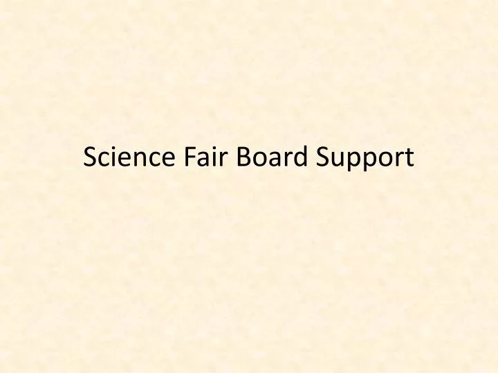 science fair board support