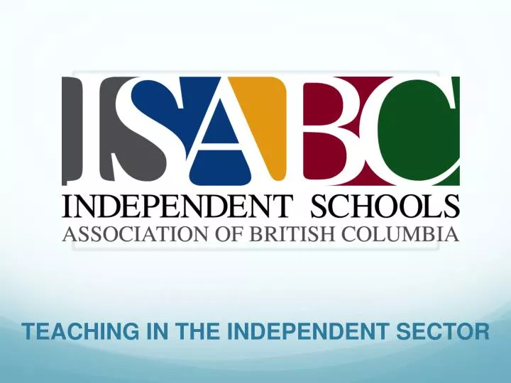 teaching in the independent sector