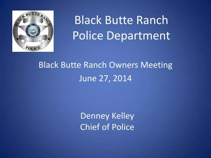 black butte ranch police department