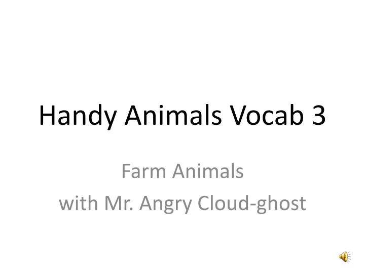 handy animals vocab 3