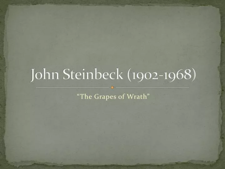 john steinbeck 1902 1968