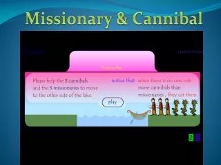 Missionary &amp; Cannibal