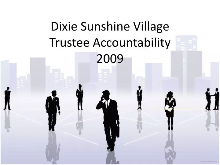 dixie sunshine village trustee accountability 2009