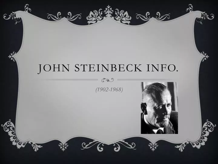 john steinbeck info
