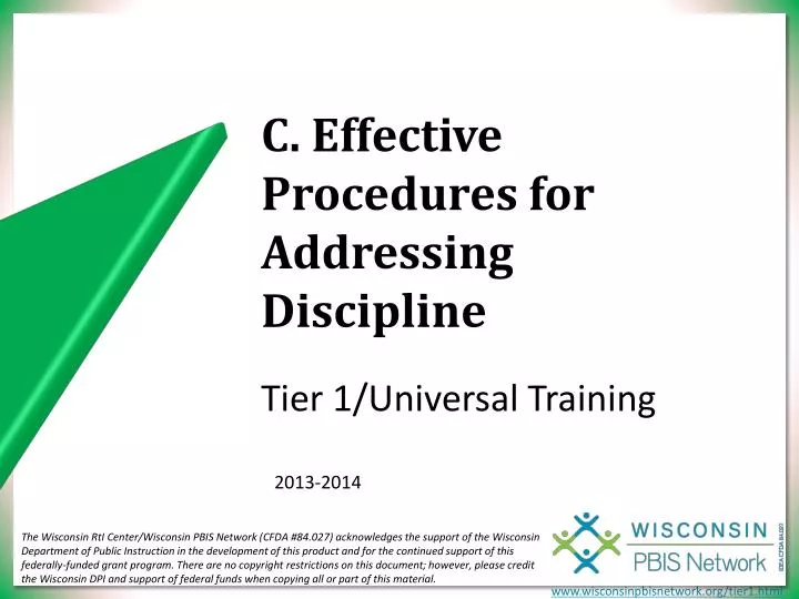 c effective procedures for addressing discipline