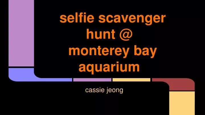 selfie scavenger hunt @ monterey bay aquarium