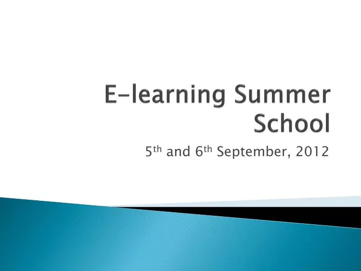 e learning s ummer school