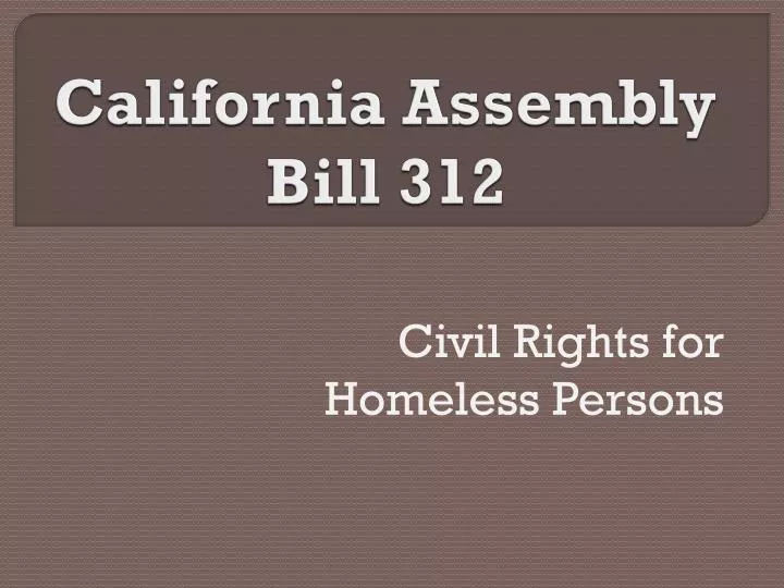 california assembly bill 312