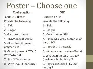 poster choose one