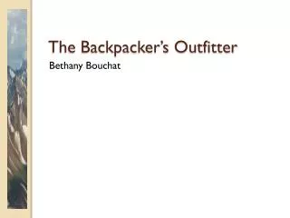 the backpacker s outfitter