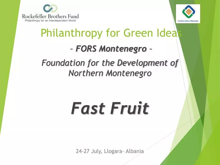 philanthropy for green ideas