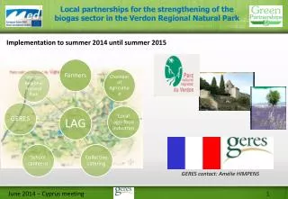 Implementation to summer 2014 until summer 2015