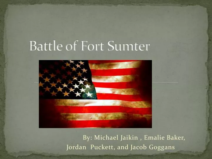 battle of f ort sumter