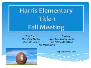 Title Staff:			Coaches: Mrs. Julie Morley		Mrs. Jane Cooney, Math
