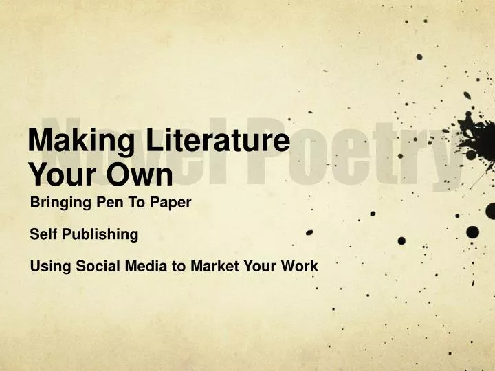 making literature your own