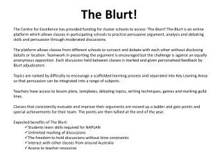 The Blurt !