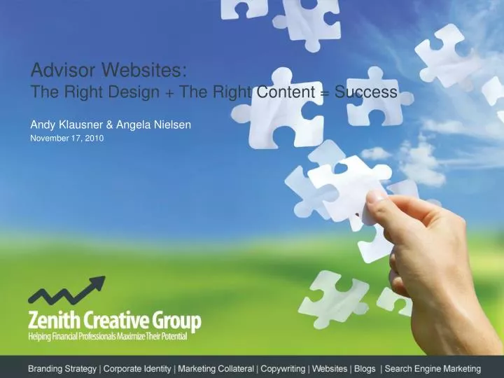 advisor websites the right design the right content success