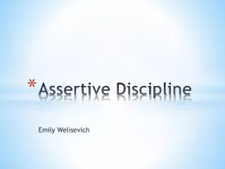 Assertive Discipline