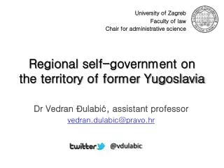 Regional self-government on the territory of former Yugoslavia
