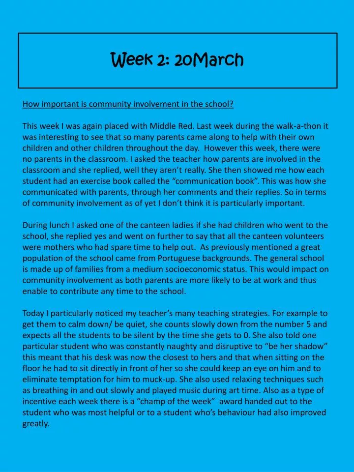 week 2 20march