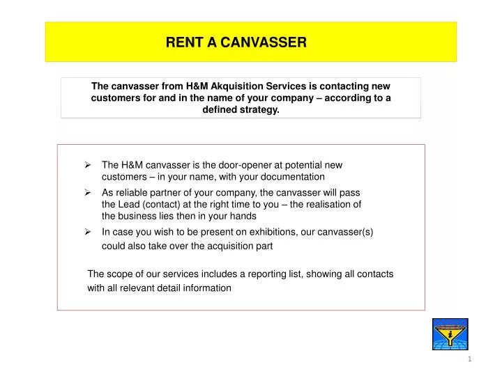 rent a canvasser