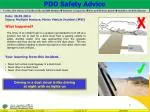 PDO Safety Advice - slide 1
