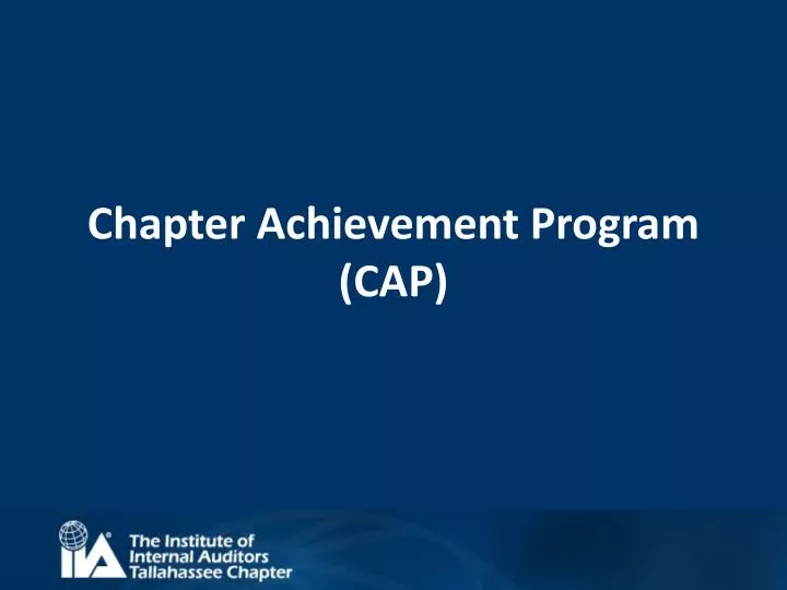 chapter achievement program cap
