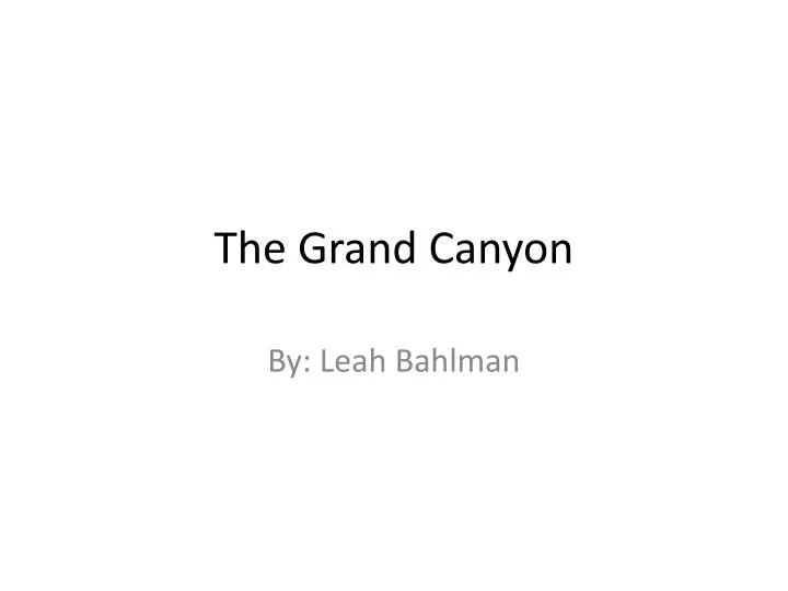 the grand canyon