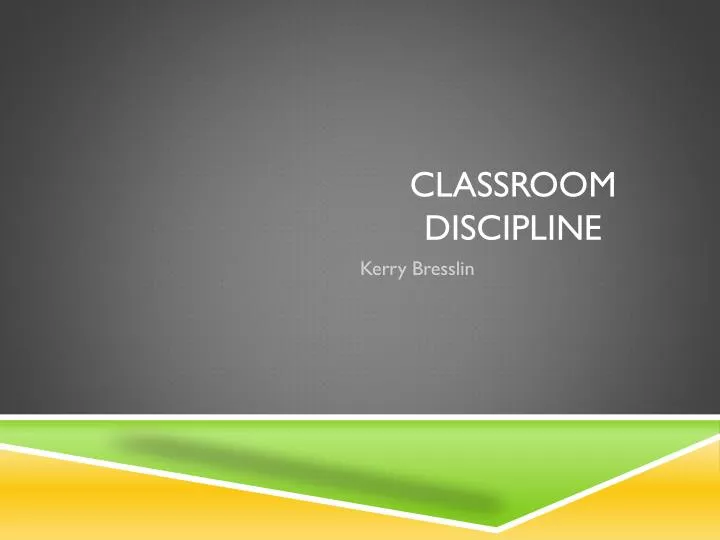classroom discipline