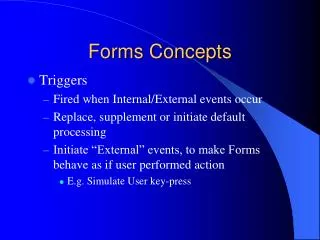 Forms Concepts