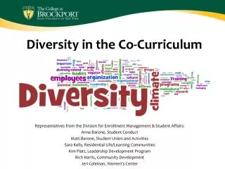 Diversity in the Co-Curriculum