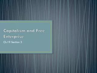 capitalism and free enterprise