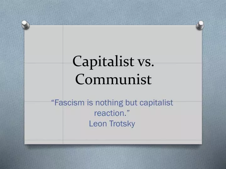 capitalist vs communist