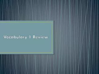 vocabulary 1 review