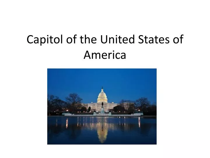 capitol of the united states of america