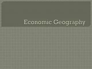 economic geography