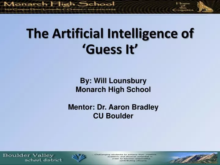 the artificial intelligence of guess it