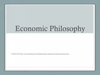 Economic Philosophy